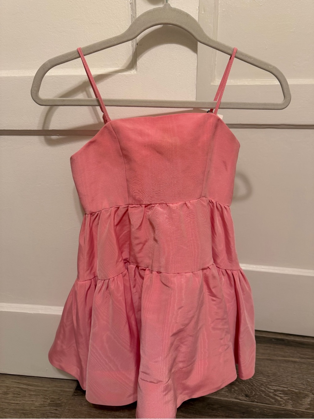 Bardot Pink Tiered Spaghetti Strap Girls Dress